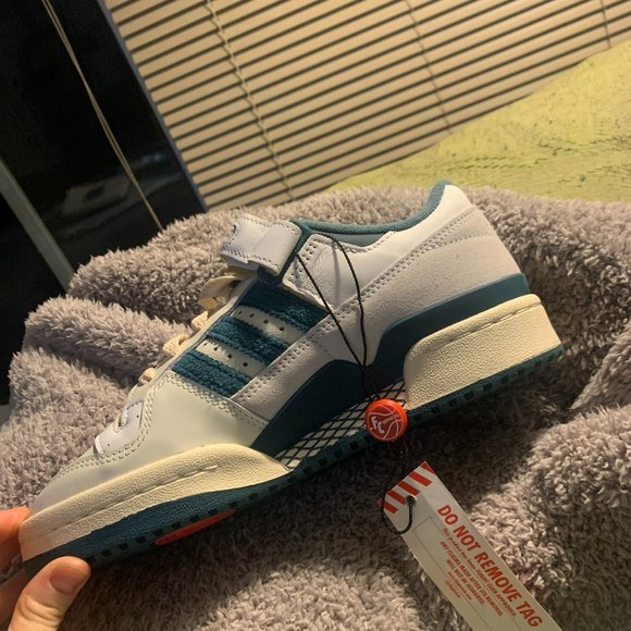 adidas Originals | Shoes | New Adidas Originals Forum 84 Low White Wild Teal  Gx4536 Size 55 | Poshmark